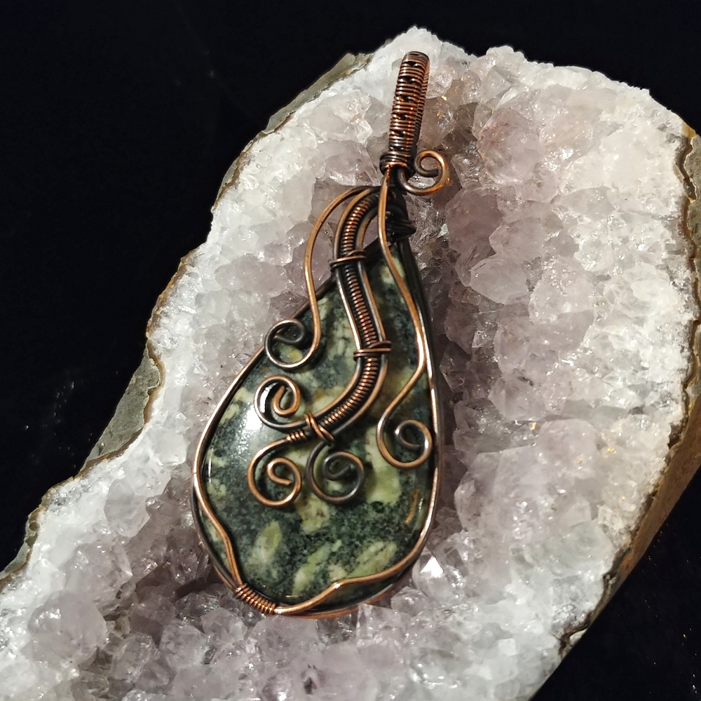 Nwot Large Statement Wire Wrapped Natural Agate S… - image 7